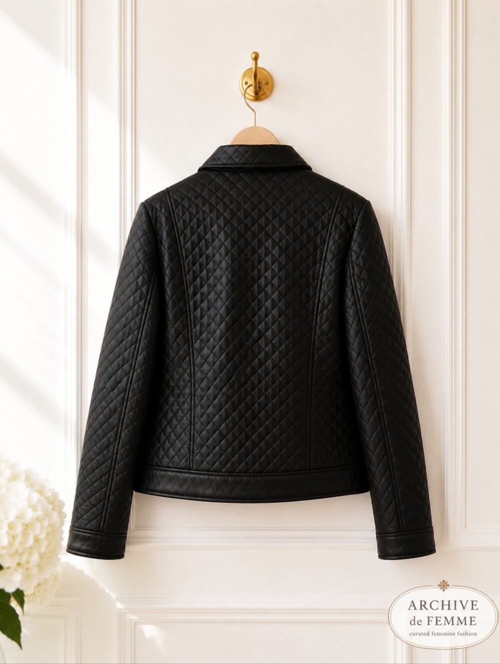 G By Guliliana Black Quilted Faux Leather Jacket | Size Large | Versitile Jacket - Picture 7 of 9